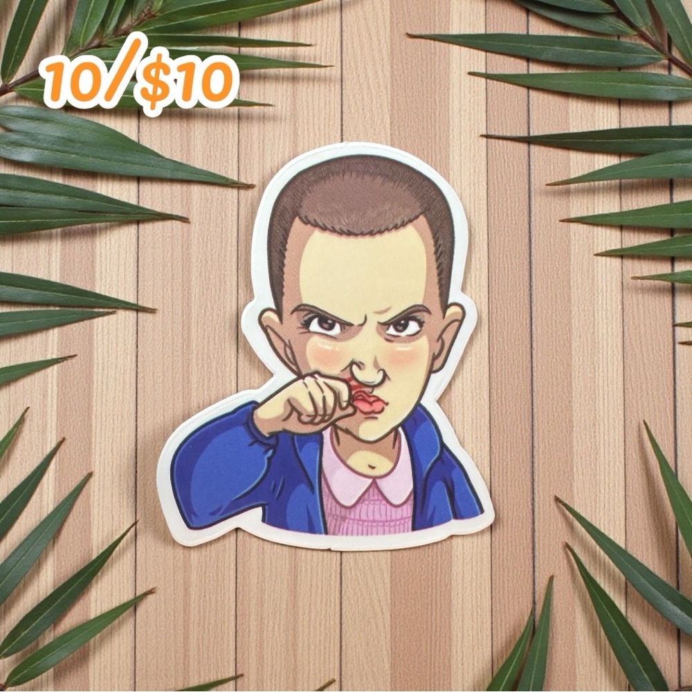 Stranger Things Eleven Sticker – Nosebleed Power Pose